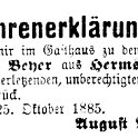 1885-10-25 Hdf Ehrenerklaerung